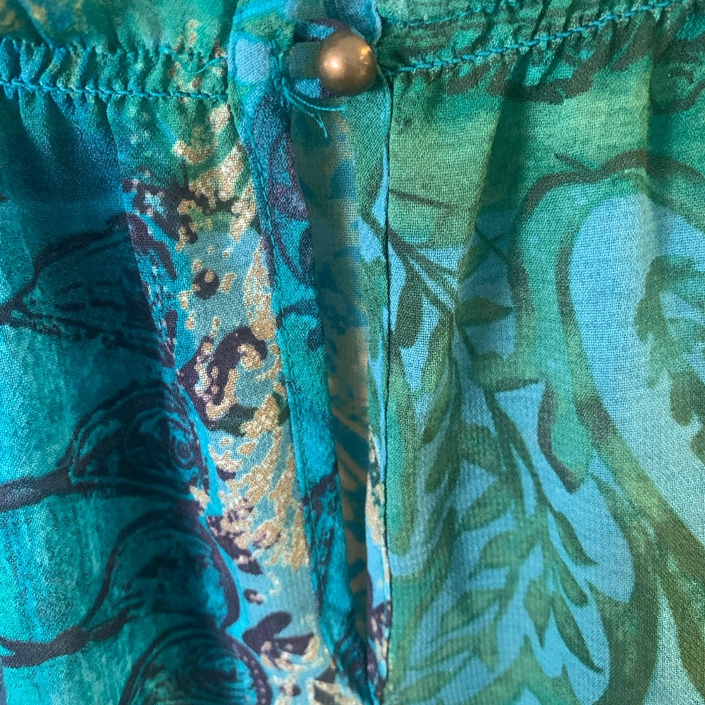 Pre Owned Women’s Chaps Blouse Sz Sm Hippie Vibe Boho Fashionable Comfort Style - Picture 9 of 11
